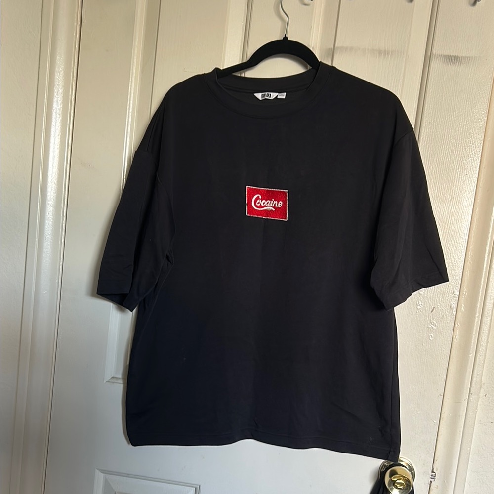 Black Uniqlo Embroidered Graphic T-Shirt